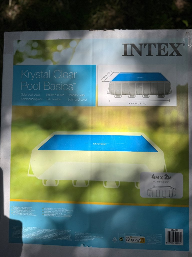 Intex solar cover afdekzeil rechthoekig - 400 x 200 cm, Ophalen of Verzenden, Nieuw, Rechthoekig
