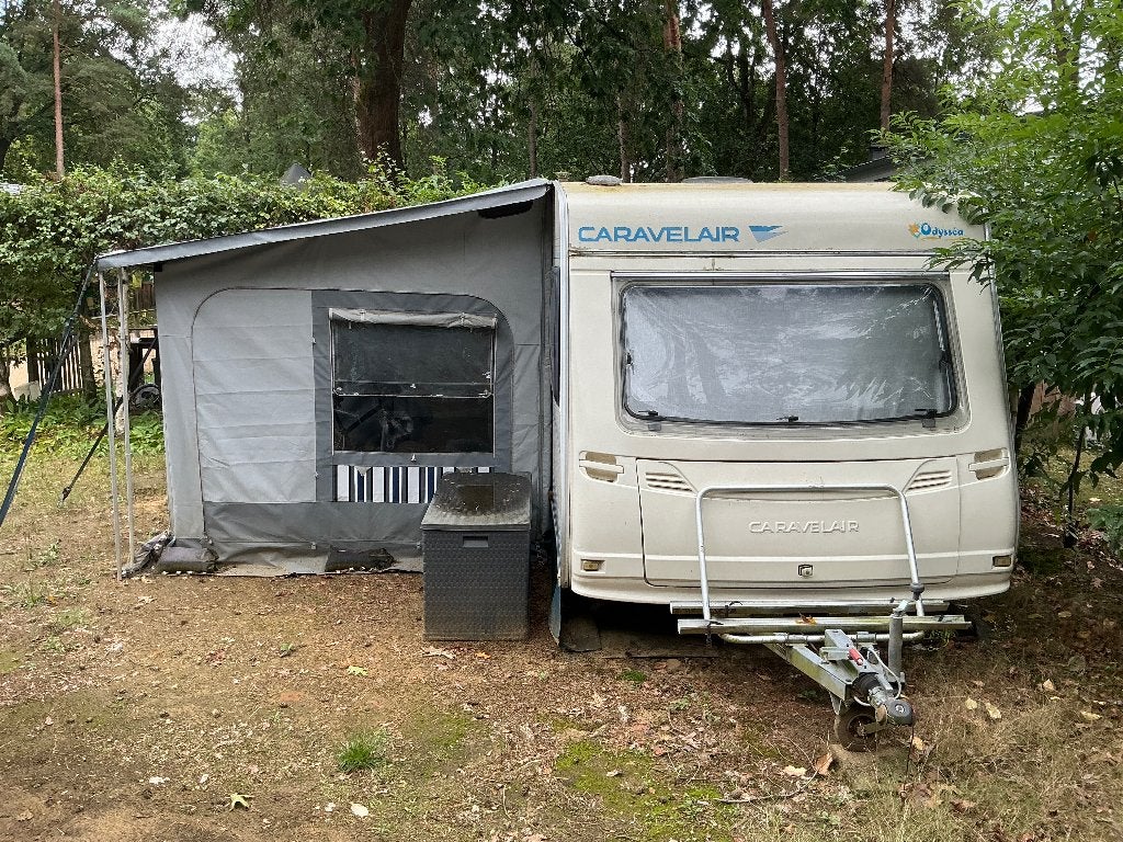 Caravan met standplaats lichtaart camping floreal, Caravans en Kamperen, Caravans, Vast bed, Particulier, Caravelair, Tot en met 2