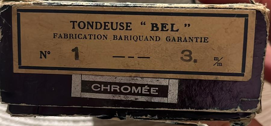 Tondeuse manuelle,coiffure, « Barricand&Marre », XX eme, Enlèvement