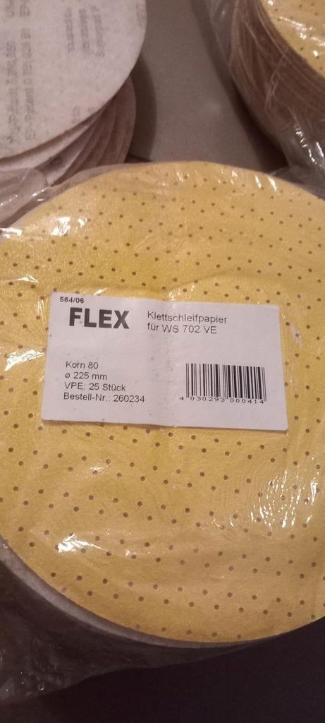 Flex schuurschijven maat225mm velcro 65 euro, Doe-het-zelf en Bouw, Ophalen, Nieuw