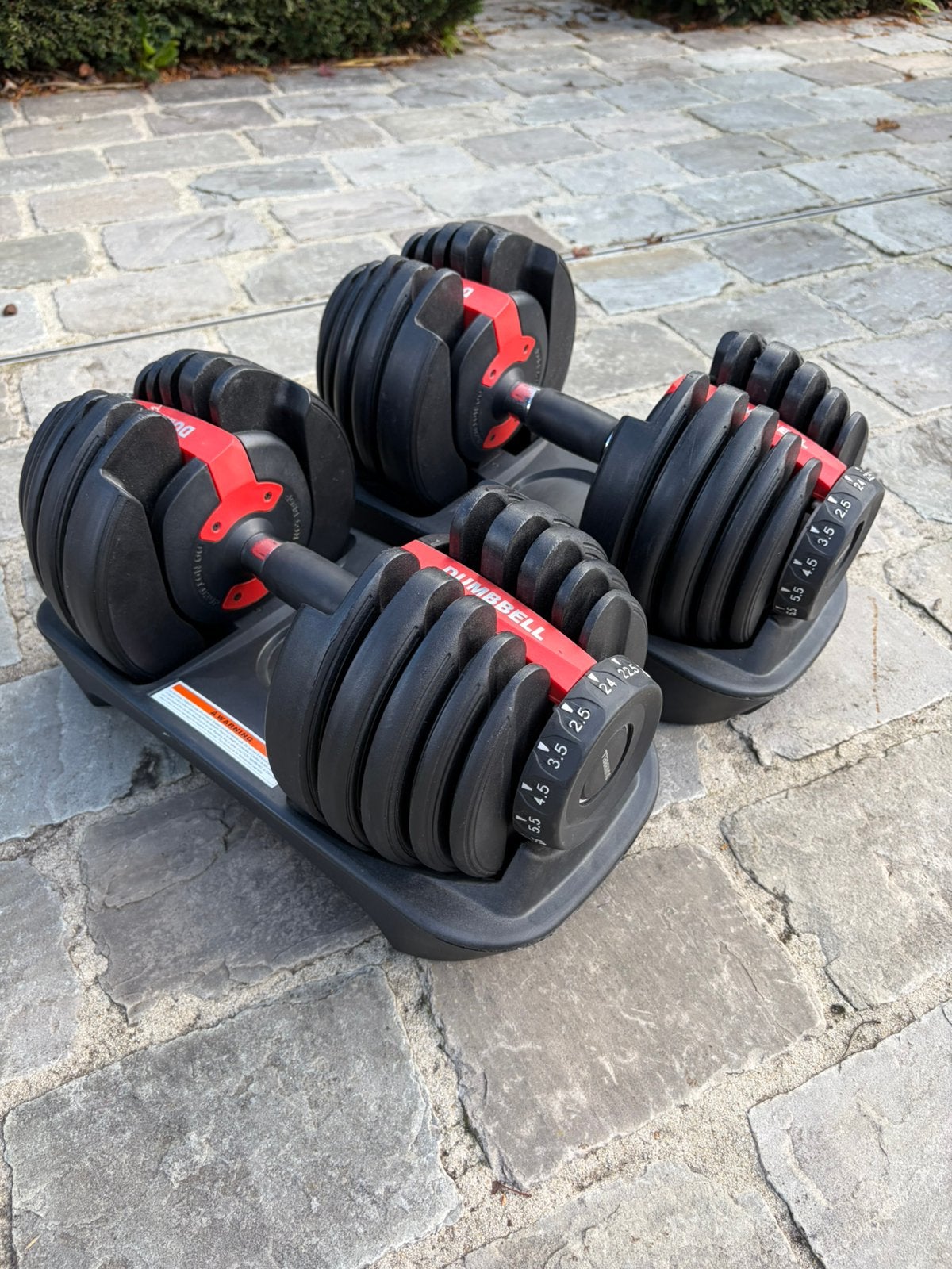 Verstelbare dumbells 24kg, Sports & Fitness, Enlèvement, Comme neuf, Haltère