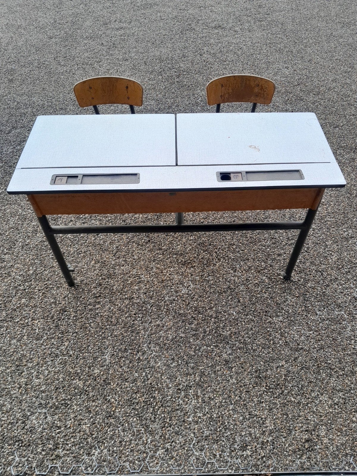 schoolbankje, Huis en Inrichting, Ophalen, Gebruikt, Hout