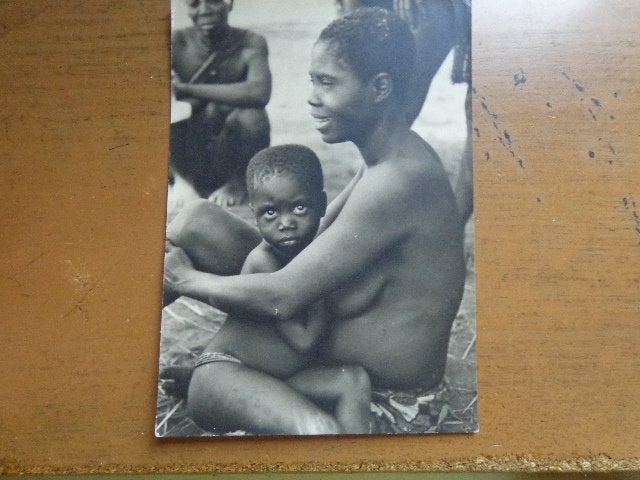 Foto postkaart Naakt - Belgisch Congo, Verzamelen, Verzenden, Gelopen, Overige thema's