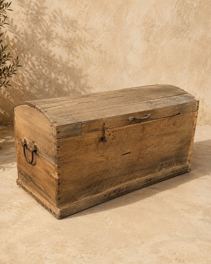 Vintage houten Chocolat Jacques-kist, Huis en Inrichting, Ophalen, Minder dan 50 cm, Gebruikt, 100 tot 150 cm