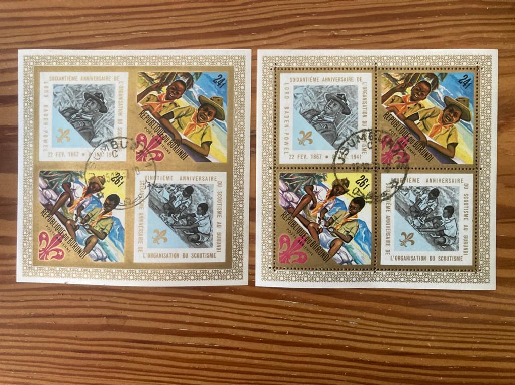 République du Burundi/ 1967/scouts/ poste aérienne, Timbres & Monnaies, Timbres | Timbres thématiques, Envoi, Affranchi