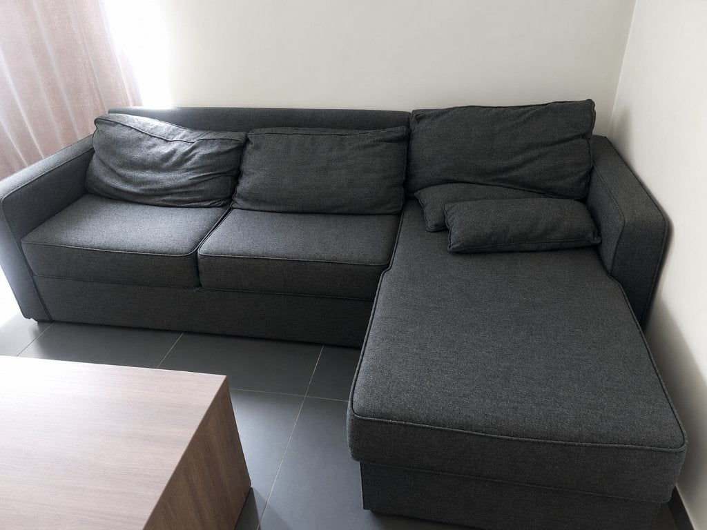 Sofa / Zetelbed, Maison & Meubles, Enlèvement, Utilisé, Deux personnes, Banc d'angle