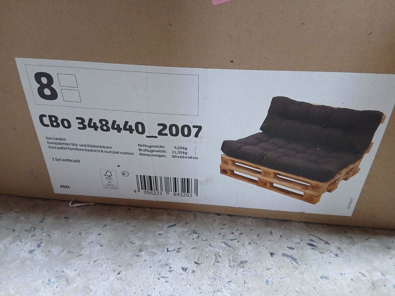 Palletkussens set antraciet SPLINTERNIEUW, Ophalen
