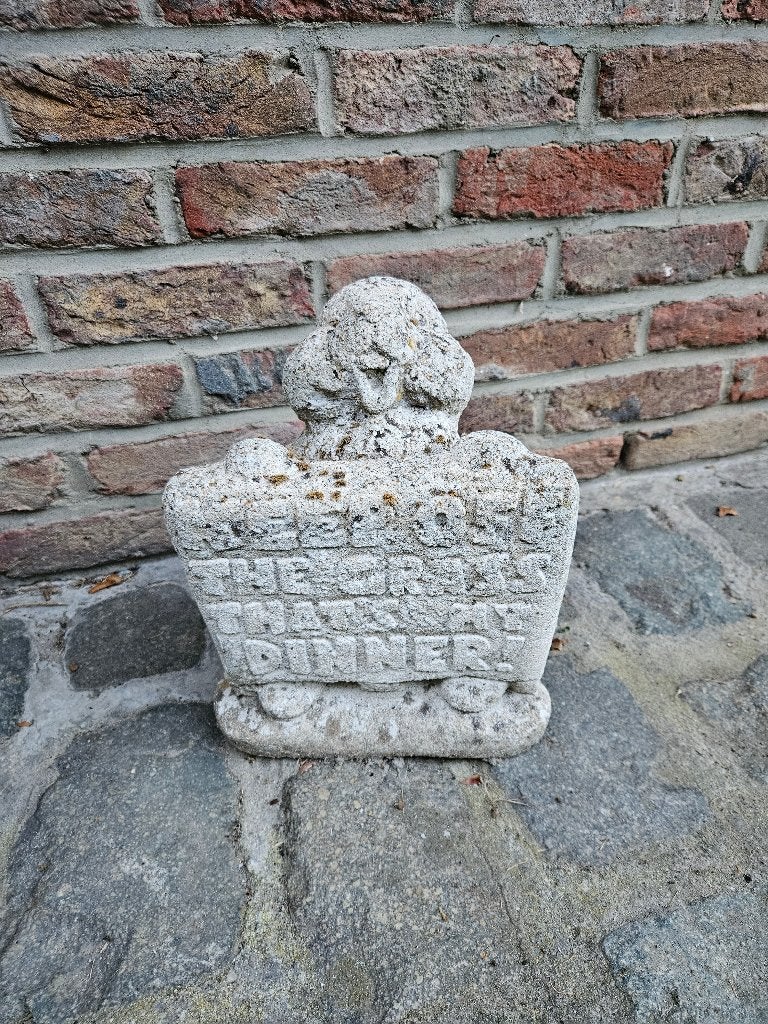 stenen konijn voor in de tuin, Ophalen, Gebruikt, Steen, Dierenbeeld