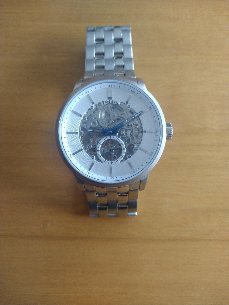 Fossil skeleton automatic *NIEUW*, Overige merken, Staal, Staal, Polshorloge