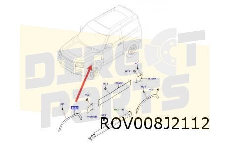 Land Rover New Defender (12/19-) Wielkuiplijst Rechts voor (, Land Rover, -, Verzenden, -