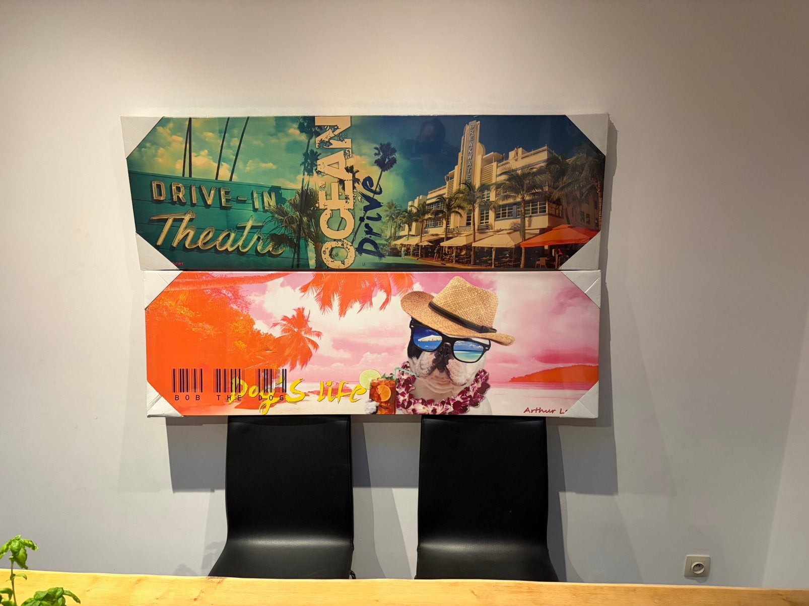 Cadre neuf deco 140x45cm  10€ piece, Enlèvement, Comme neuf
