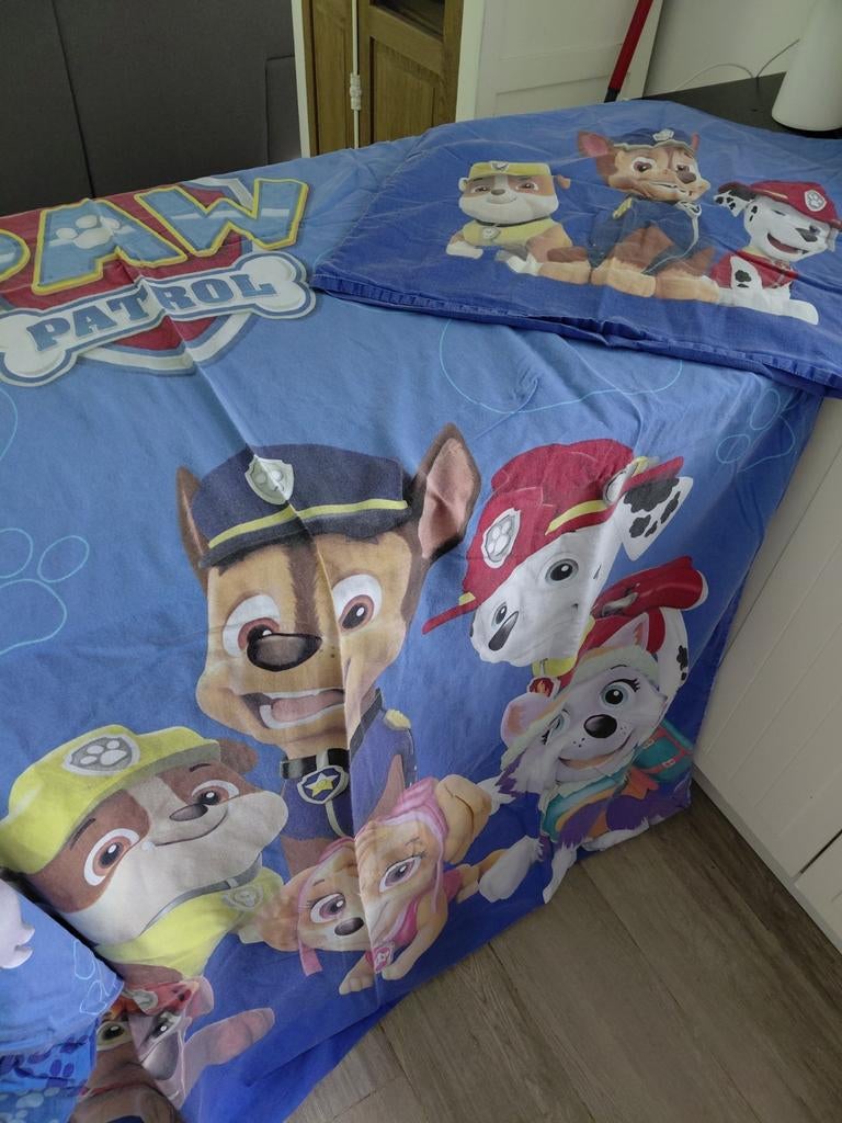 kinderdekbed met kussensloop (140 _200 cm) paw patrol, Kinderen en Baby's, Ophalen, Gebruikt, Dekbedovertrek