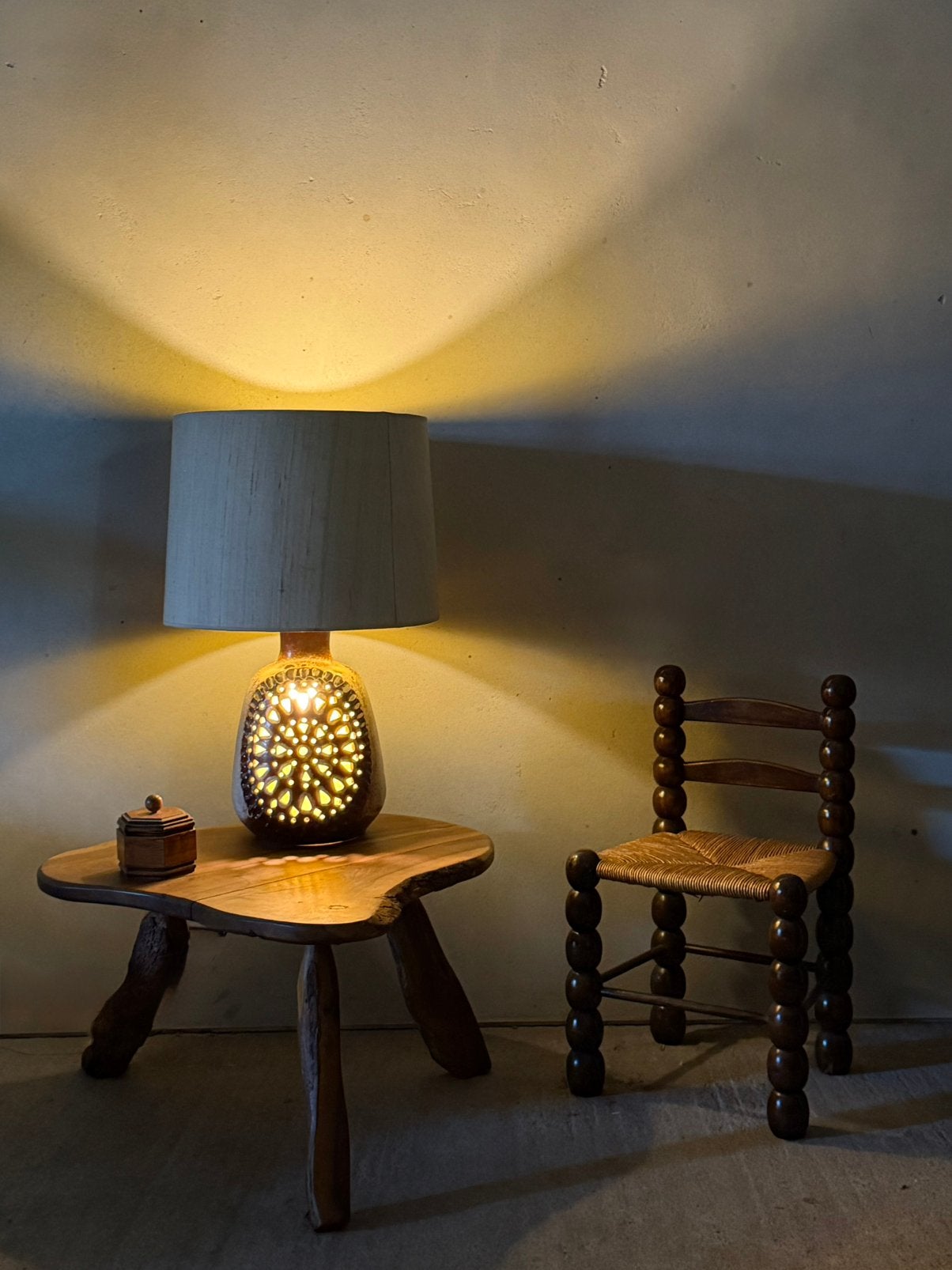 XL vintage ceramic lamp, Ophalen, Keramiek, Overige typen, Zo goed als nieuw