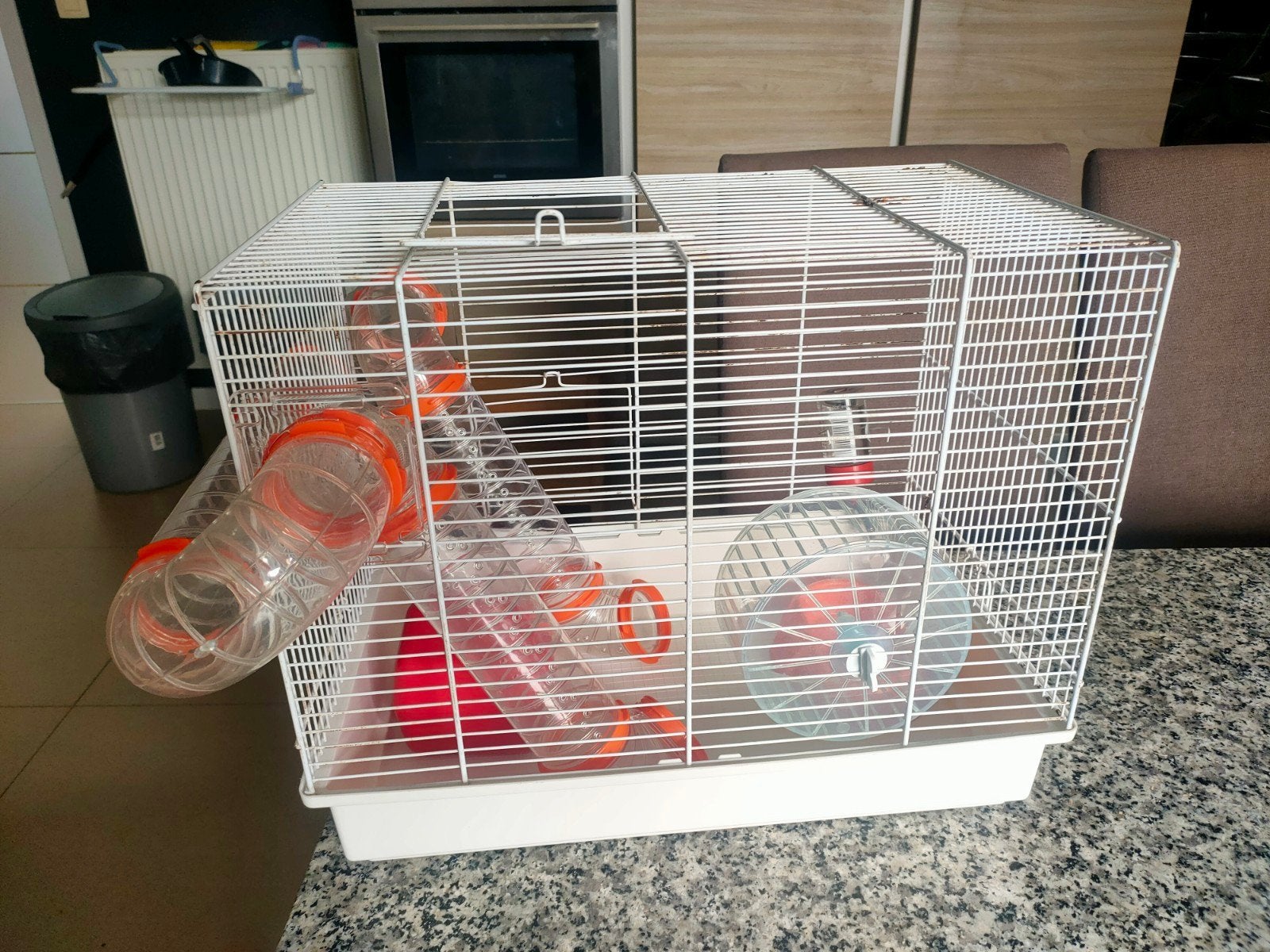 Kooi met Russische dwerghamster, Animaux & Accessoires, Rongeurs & Lapins | Cages & Clapiers, Enlèvement, Utilisé, Cage, Hamster