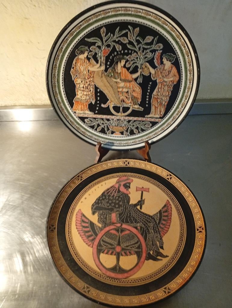 Vintage Griekse borden (jaren 70) - Atypische decoratie, Ophalen