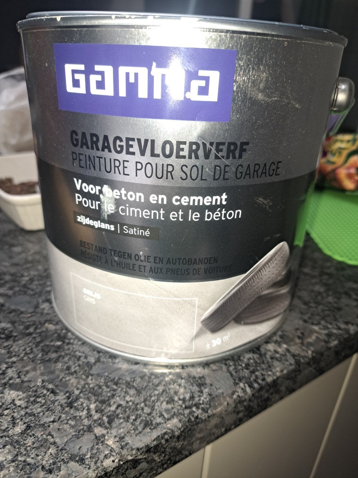 Beton garagevloerverf grijs, Ophalen