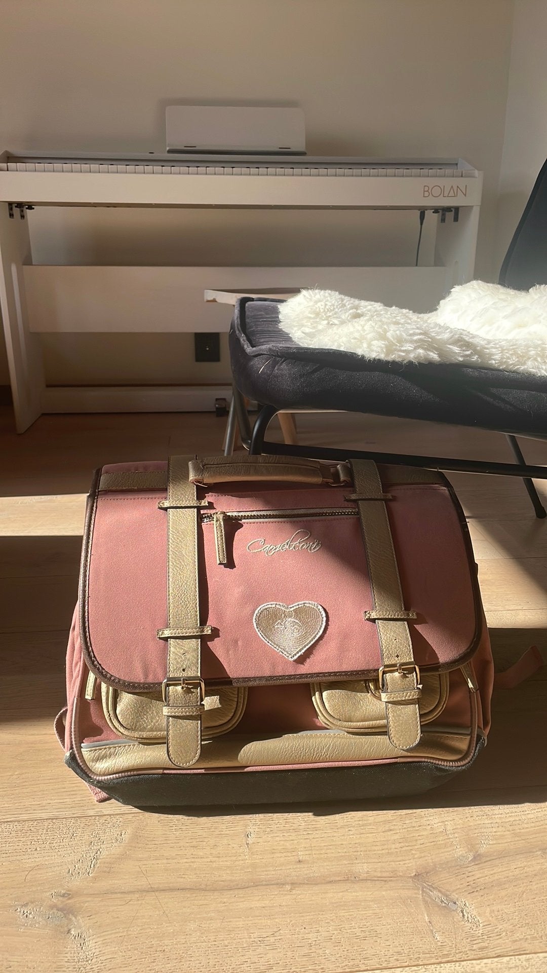Cartable scolaire pour filles, Bijoux, Sacs & Beauté, Sacs | Cartables, Cuir, 30 à 40 cm, Rose, 30 à 40 cm