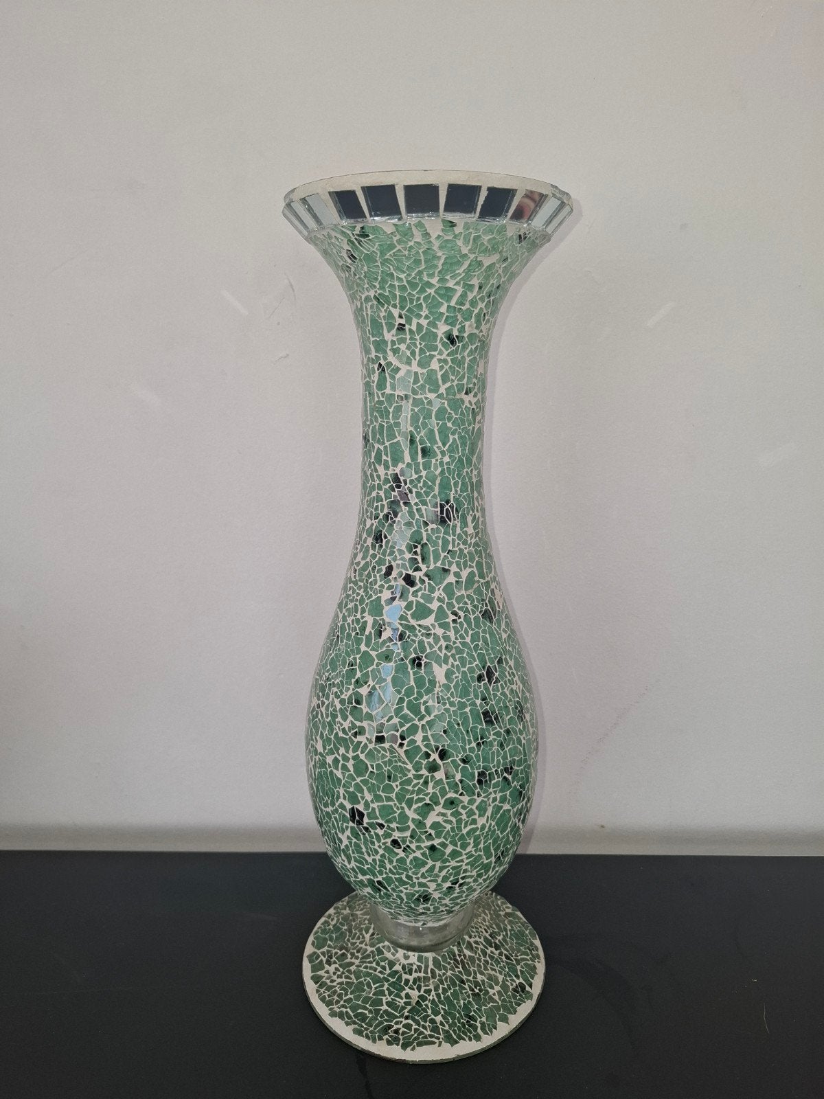 Vase mosaïque en verre translucide– pièce déco unique, Antiquités & Art, Enlèvement