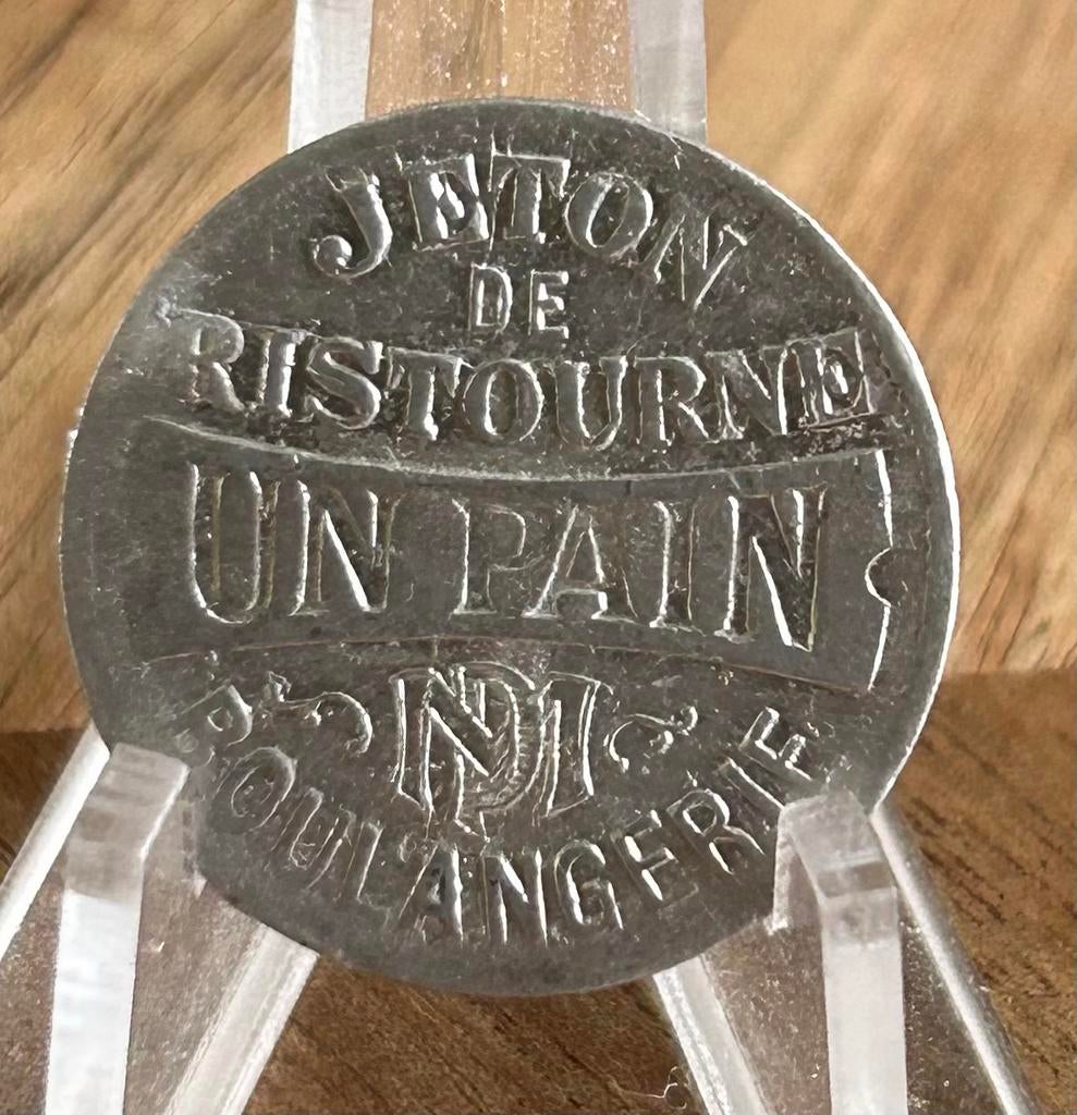 Broodgeld token 1 brood maison du peuple brussel 1920, Ophalen of Verzenden, Metaal