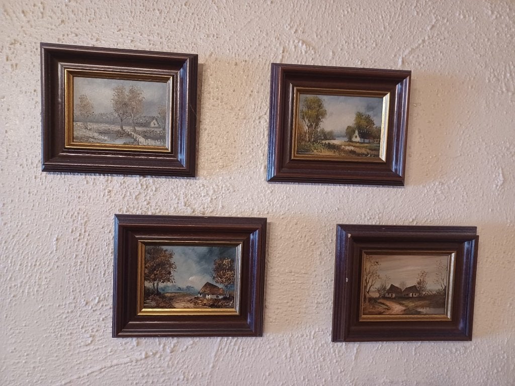4 schilderijtjes, Ophalen, Stilleven