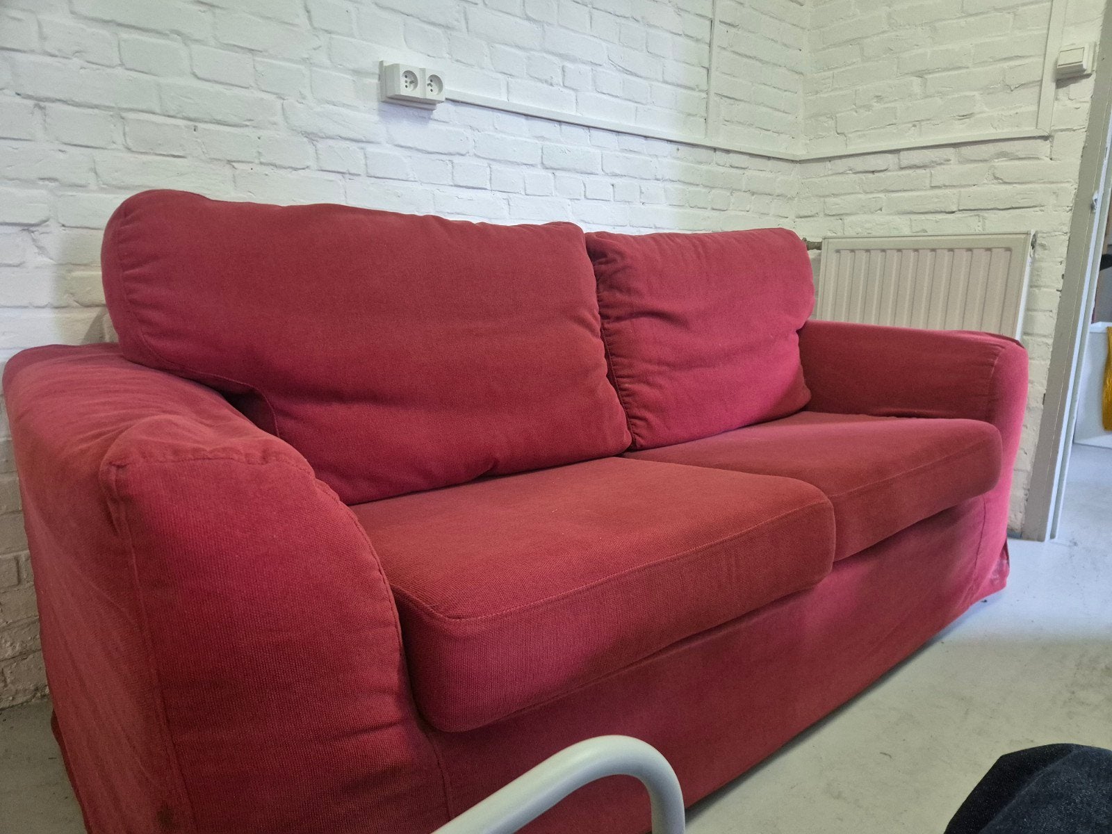 Canapé fauteuil déhoussable, Maison & Meubles, Chambre à coucher | Canapés-lits, Enlèvement, Rouge