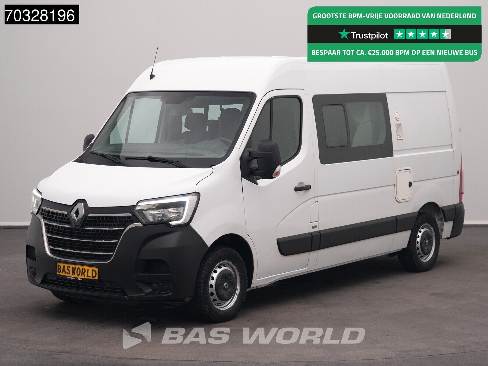 Renault Master 135PK Dubbel Cabine L2H2 LED Airco Cruise Cam, Autos, Achat, Euro 6, Entreprise, 2500 kg