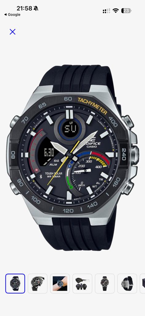 Casio Edifice ECB 950 Tough Solar Bluetooth, Casio, Staal, Polshorloge, Overige materialen