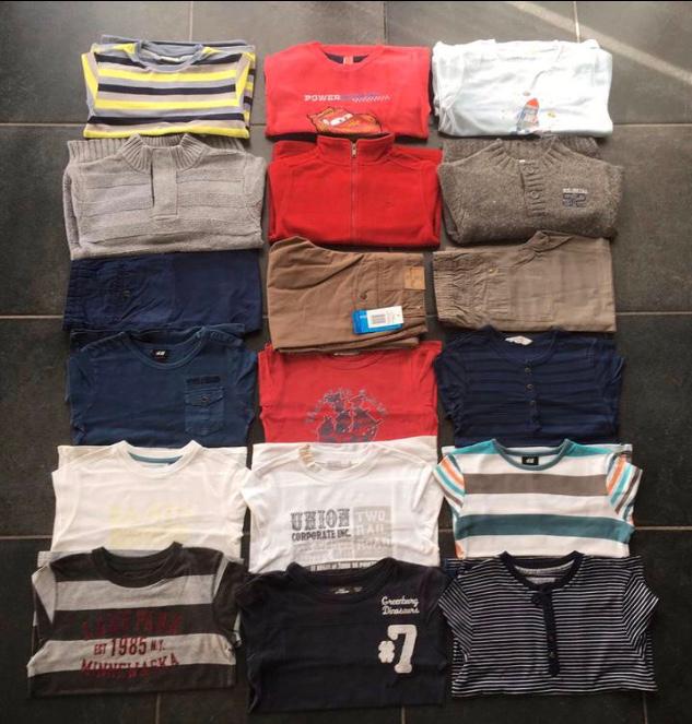 18 vêtements garçon taille 8 ans état impeccable, Enlèvement ou Envoi, Comme neuf, Garçon, Ensemble