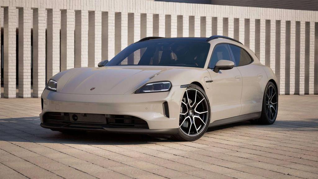 Porsche Taycan Sport Turismo 105 kWh/Crayon/Sunshine Control, Autos, Cuir, Argent ou Gris, Achat, 2270 kg
