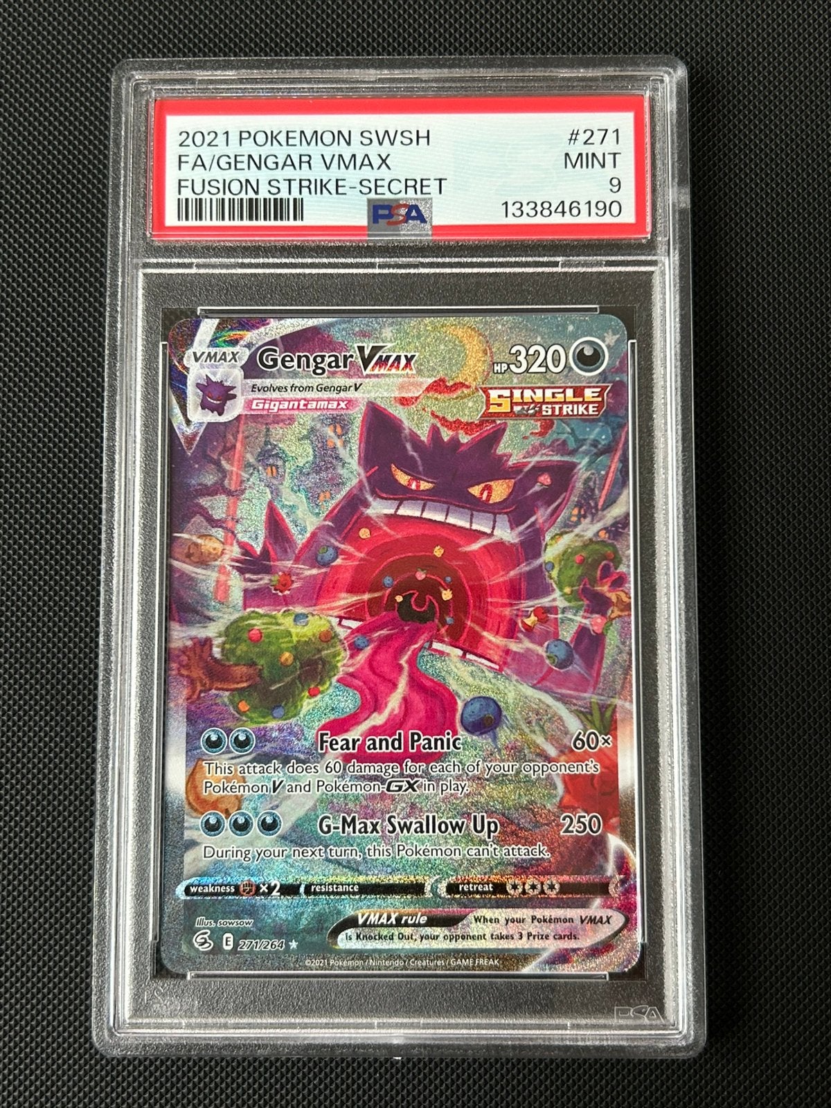 Pokemon Fusion Strike Gengar Vmax PSA 9 EN, Hobby & Loisirs créatifs, Jeux de cartes à collectionner | Pokémon, Enlèvement, Neuf