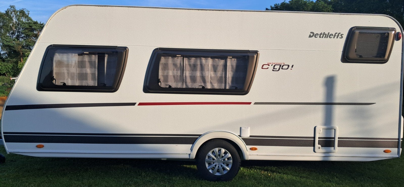 Gezinscaravan Dethleffs C'go met stapelbed en voortent!!, Caravanes & Camping, Caravanes, Particulier, Dethleffs, Lits superposés