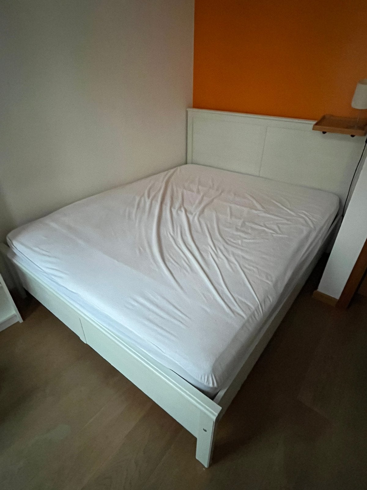 Lit et matelas IKEA, Queen size, Comme neuf, Enlèvement, 200 cm