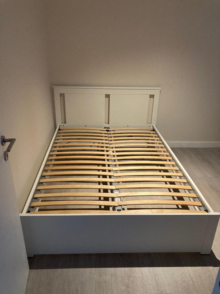 Wit bed IKEA 160 - 200, Ophalen, Gebruikt, Wit, Tweepersoons