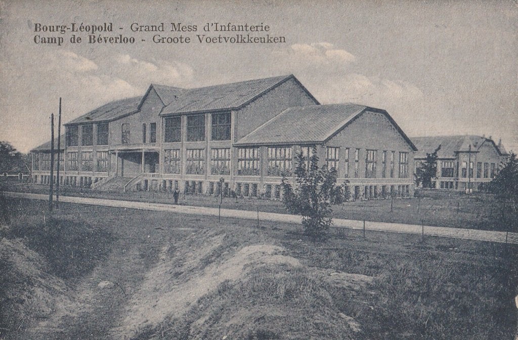 MILITAIR  KAMP  BEVERLOO - Groote Voetvolkkeuken, Verzamelen, Postkaarten | Themakaarten, Verzenden, 1920 tot 1940, Gelopen, Overige thema's