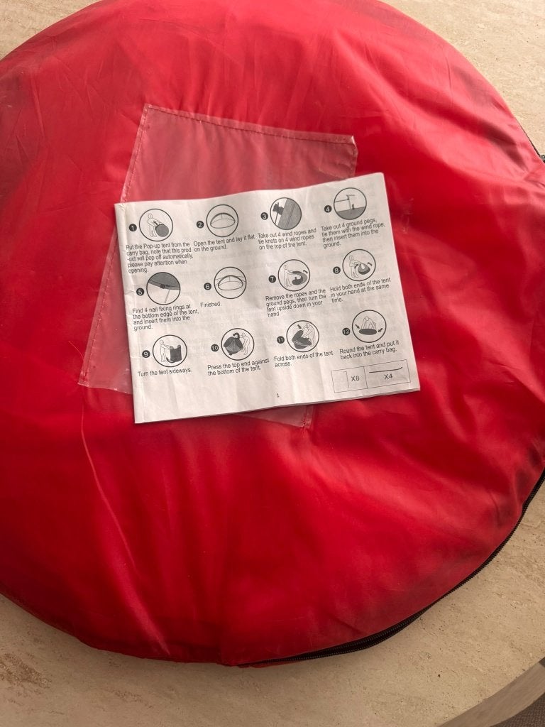 Rode pop-up tent – snel opzetbaar met draagtas, Caravans en Kamperen, Ophalen