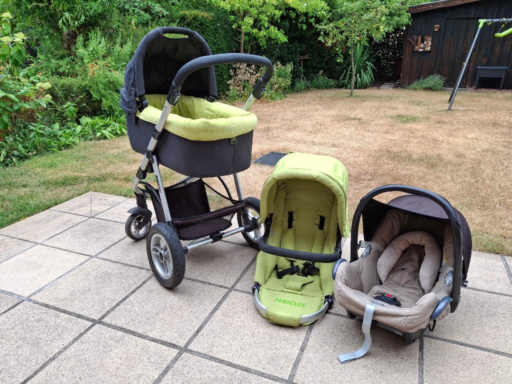 Kinderwagen Pericles (volledige set) - 3 in 1, Kinderen en Baby's, Kinderwagens en Combinaties, Gebruikt, Luchtbanden, Ophalen