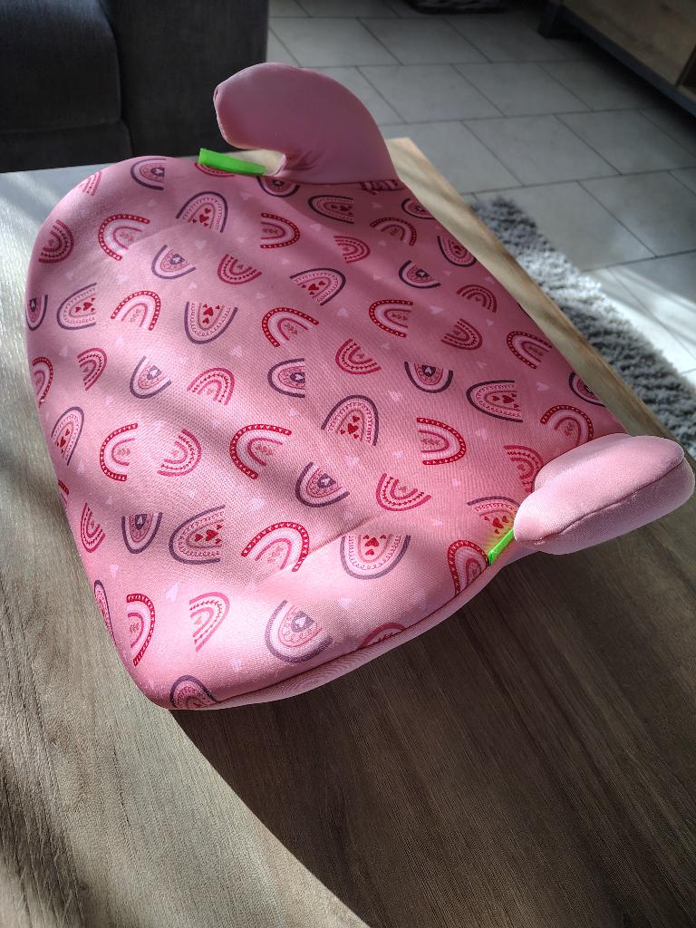 Réhausseur neuf rose (enfant min.125cm), Autogordel, 15 t/m 36 kg, Nieuw, Ophalen