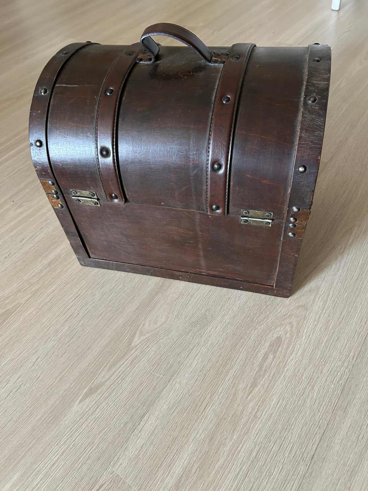 Lederen koffer vintage, Ophalen, Zo goed als nieuw