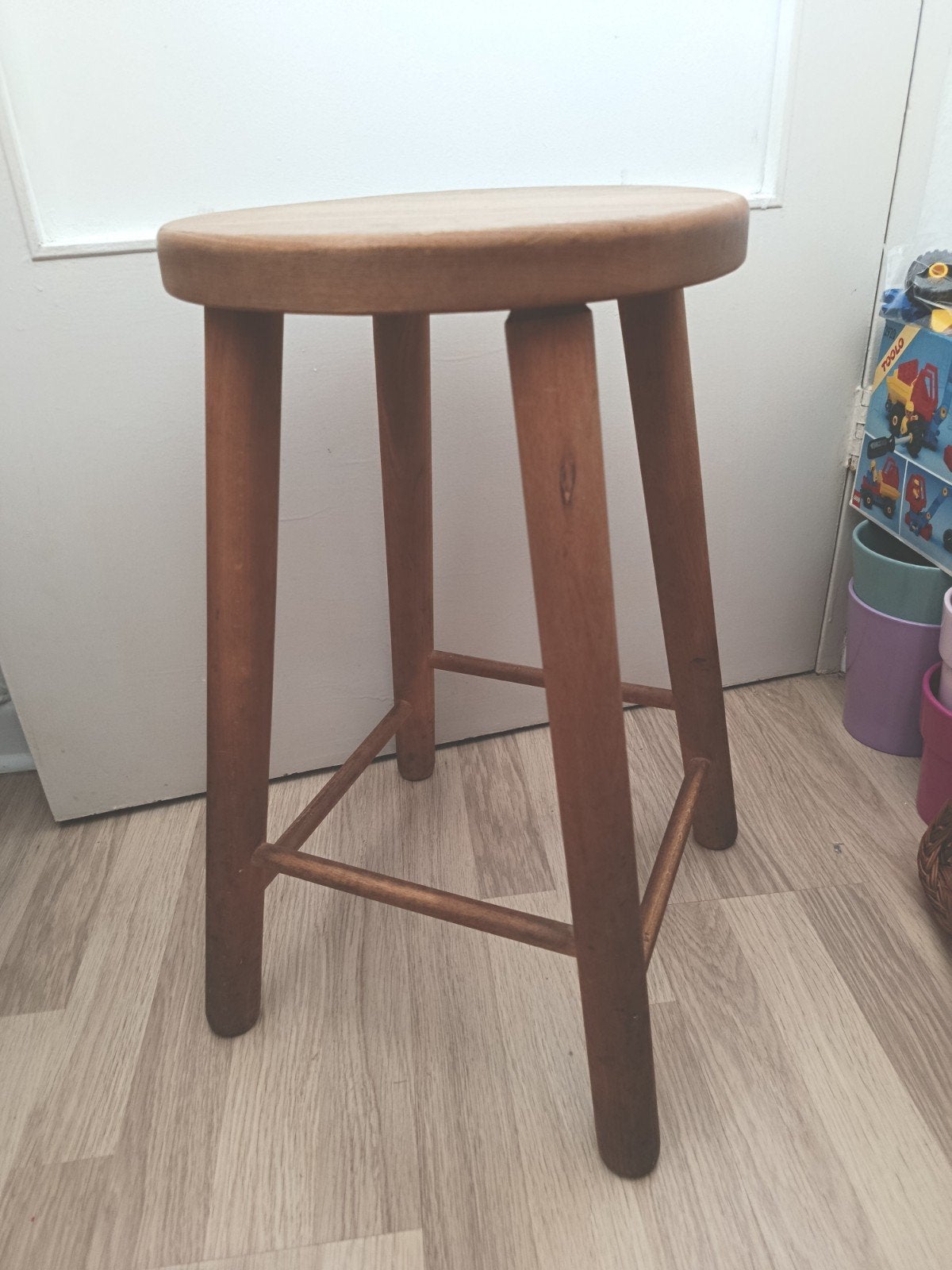 Authentieke houten kruk h52, Huis en Inrichting, Ophalen, Gebruikt, Hout