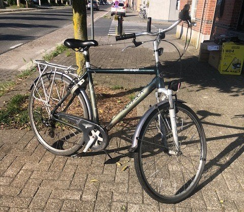 herenfiets Thompson met 7 versnellingen,nagezien-alles werkt, Fietsen en Brommers, Ophalen, Gebruikt, Velgrem, Versnellingen