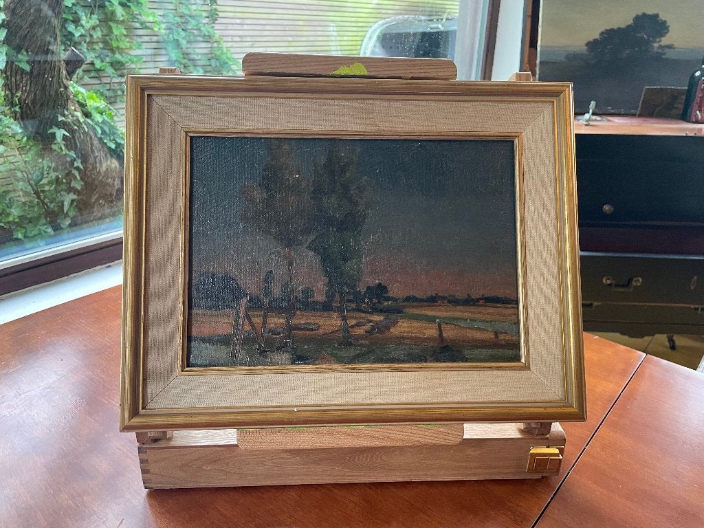 Sfeervol olieverschilderij getekend Kuper, Ophalen