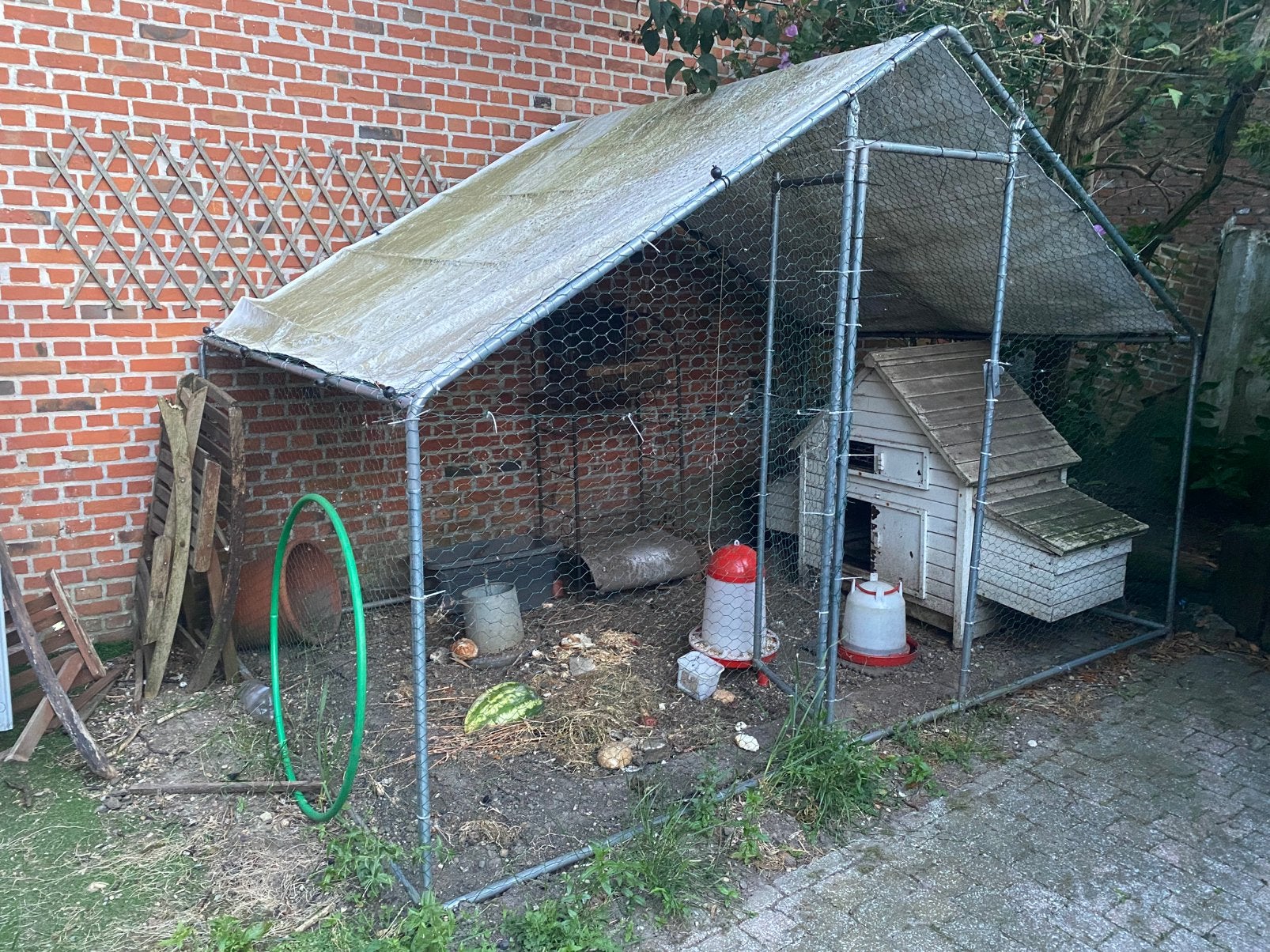 Kippenren, kippenhok en benodigdheden, Dieren en Toebehoren, Pluimvee | Toebehoren, Gebruikt, Kippenhok of Kippenren, Ophalen