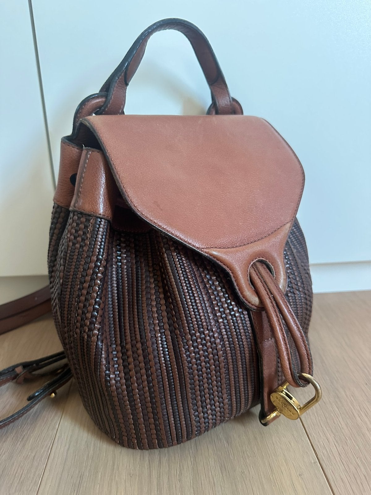 Delvaux rugzak pm in toile de cuir, Enlèvement, Comme neuf, Sac à dos