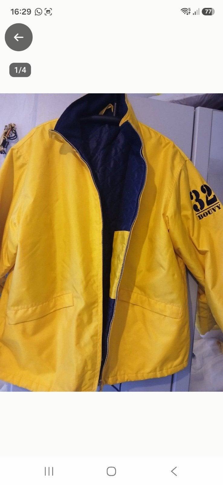 „BOUVY” JAS STRIKT NIEUW GEEL PRIJS 30 EUR, Ophalen, Nieuw, Maat 56/58 (XL), Geel