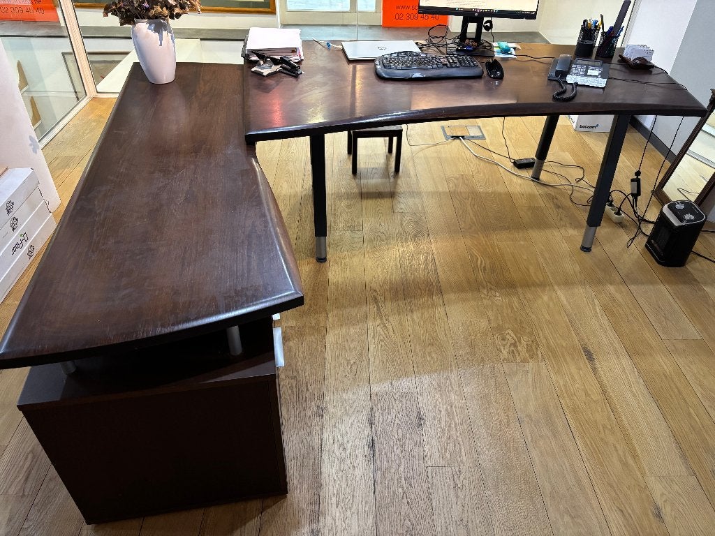 bureau en L, Bois, Espace de rangement, Enlèvement, Bureau d'angle