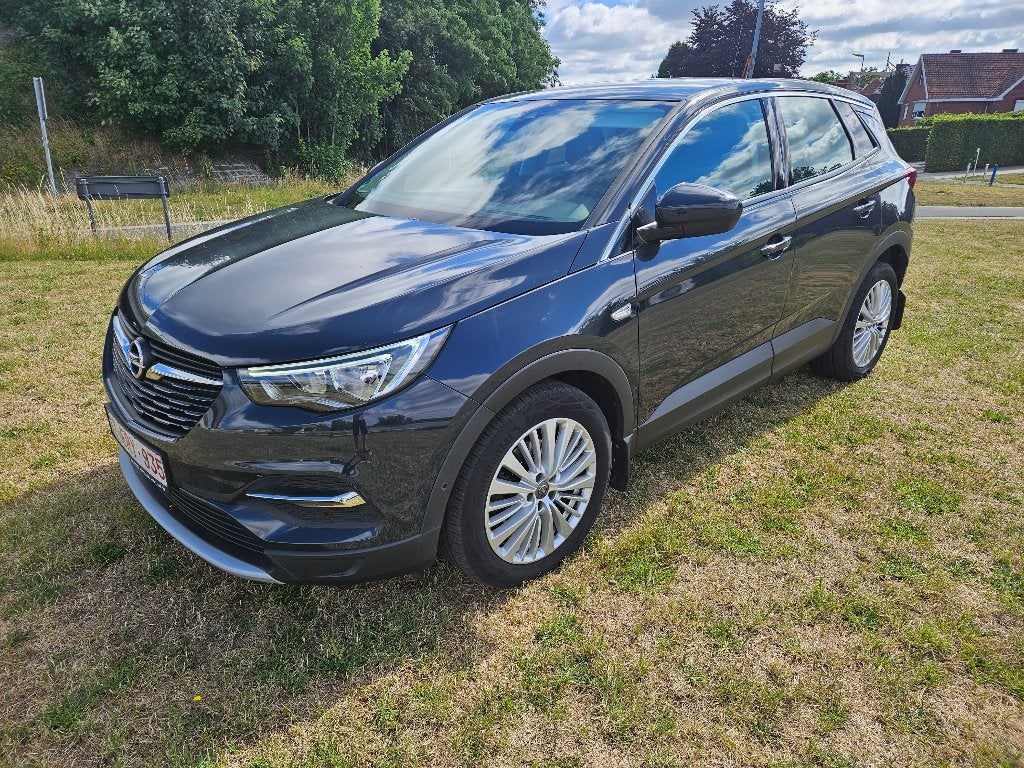 Opel Grandland X 1.6 Turbo 182Pk automaat, Auto's, Stof, 4 cilinders, Blauw, 5 deurs