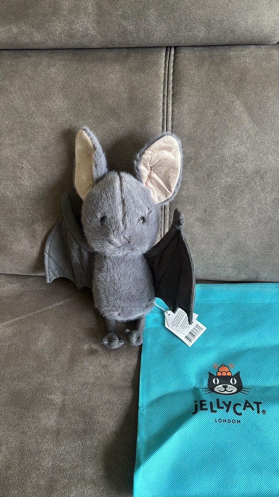 Jellycat Broox Bat knuffel, Avec étiquette, Jellycat, Overige karakters, Comme neuf