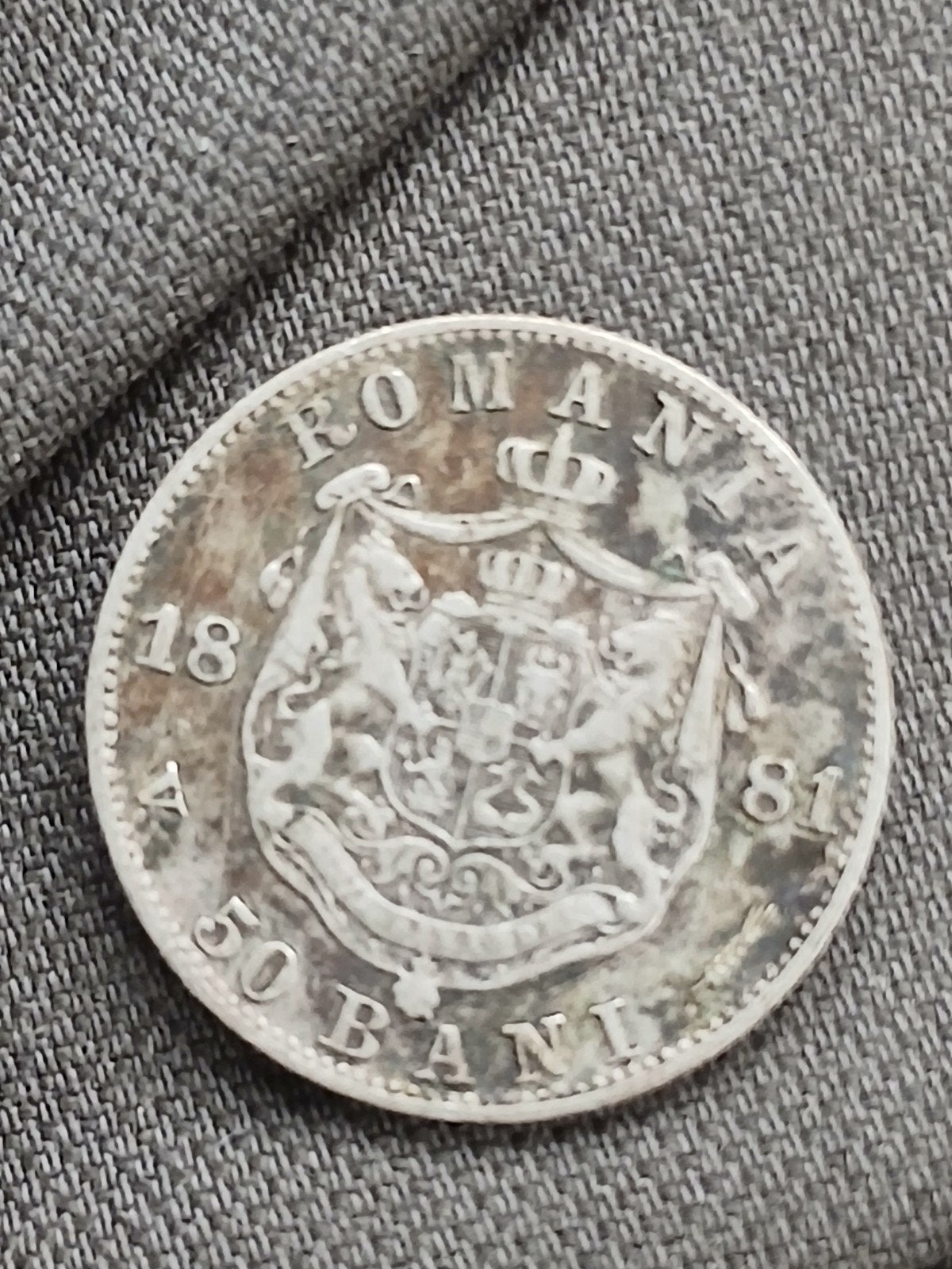 50 bani 1881, Postzegels en Munten, Munten | Europa | Niet-Euromunten, Ophalen, Zilver