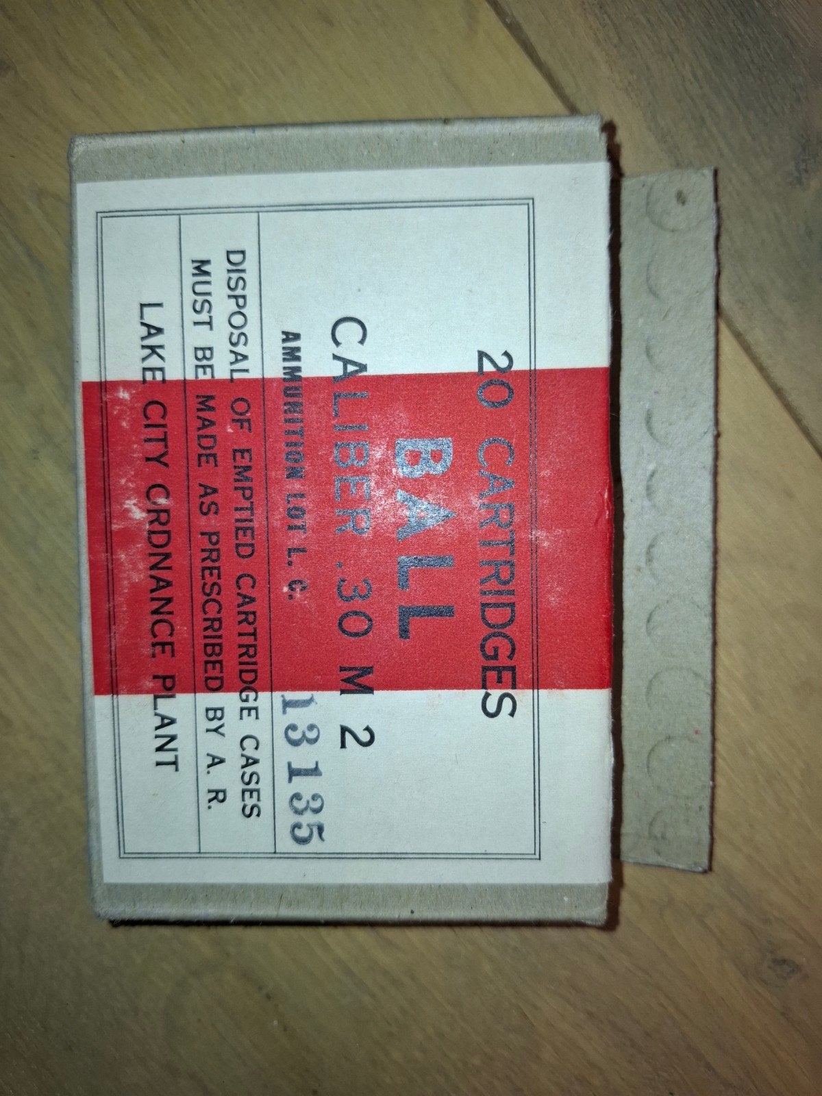 US WW2 .30 Cal M1 Garand Ball munitiedoosje – orgineel, leeg, Verzamelen, Ophalen of Verzenden