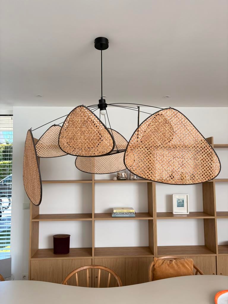 MARKET SET hanglamp Screen XL, 60 cm, naturel, rotan, Ophalen of Verzenden, Zo goed als nieuw